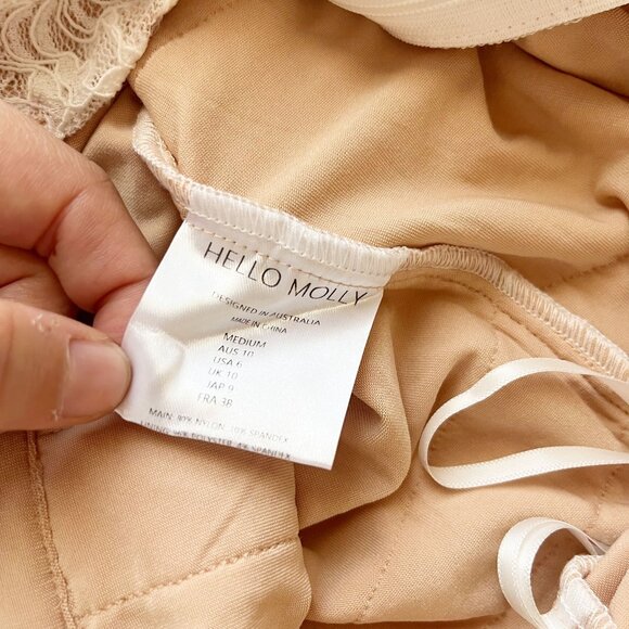 NEW Hello Molly Beautiful Minds White Lace Mini Dress Open Back - Size US 6 - Picture 7 of 9